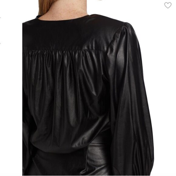 Ramy Brook Ines Faux Leather Dress Size 4 NWT - Picture 13 of 15